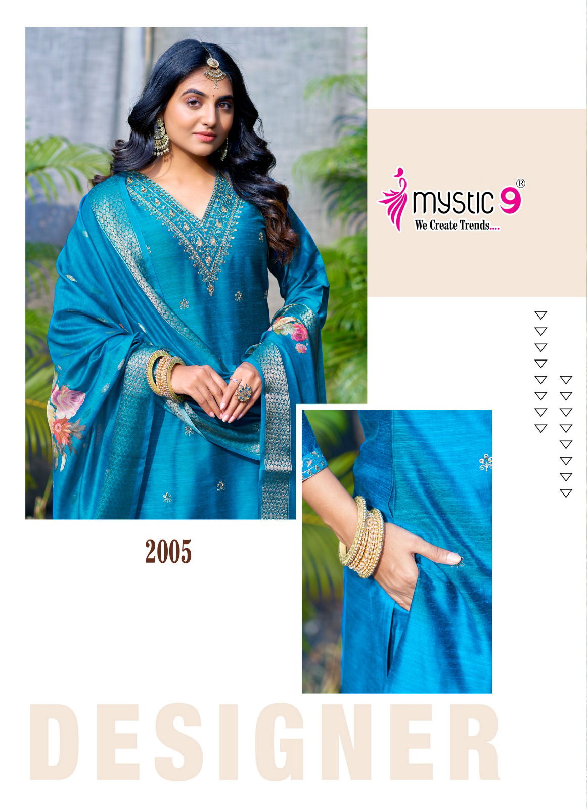 Fiza Vol 2 By Mystic 9 Banglore Silk Kurti With Bottom Dupatta Wholesale Market In Surat